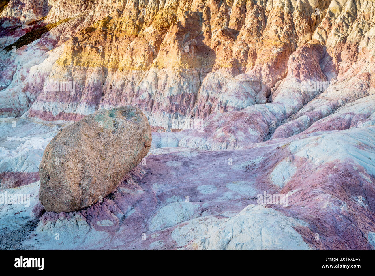 clay and sandstone erosion geological formations in Paint Mine