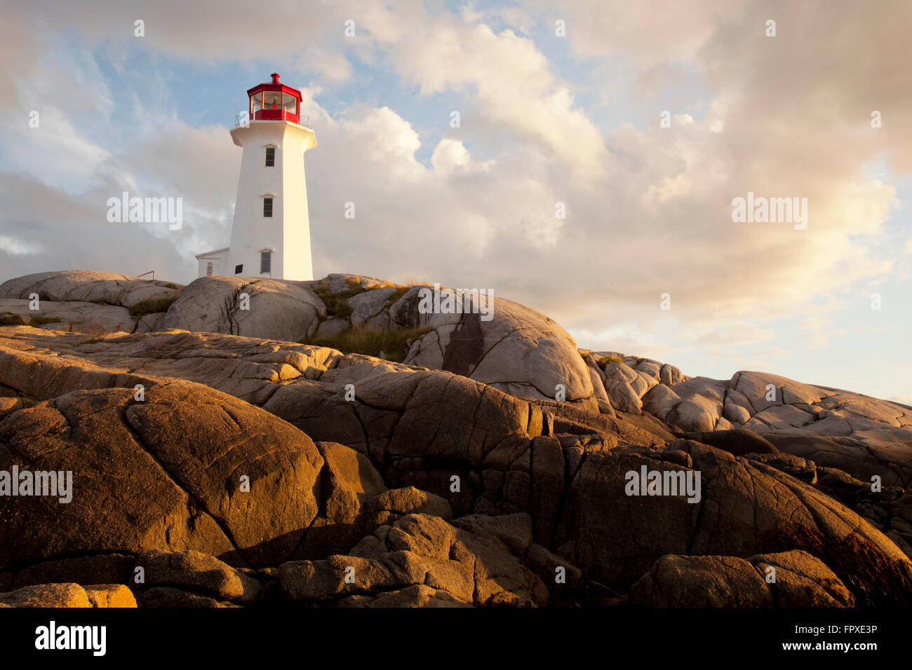 Peggys Cove lighthouse Stock Photo