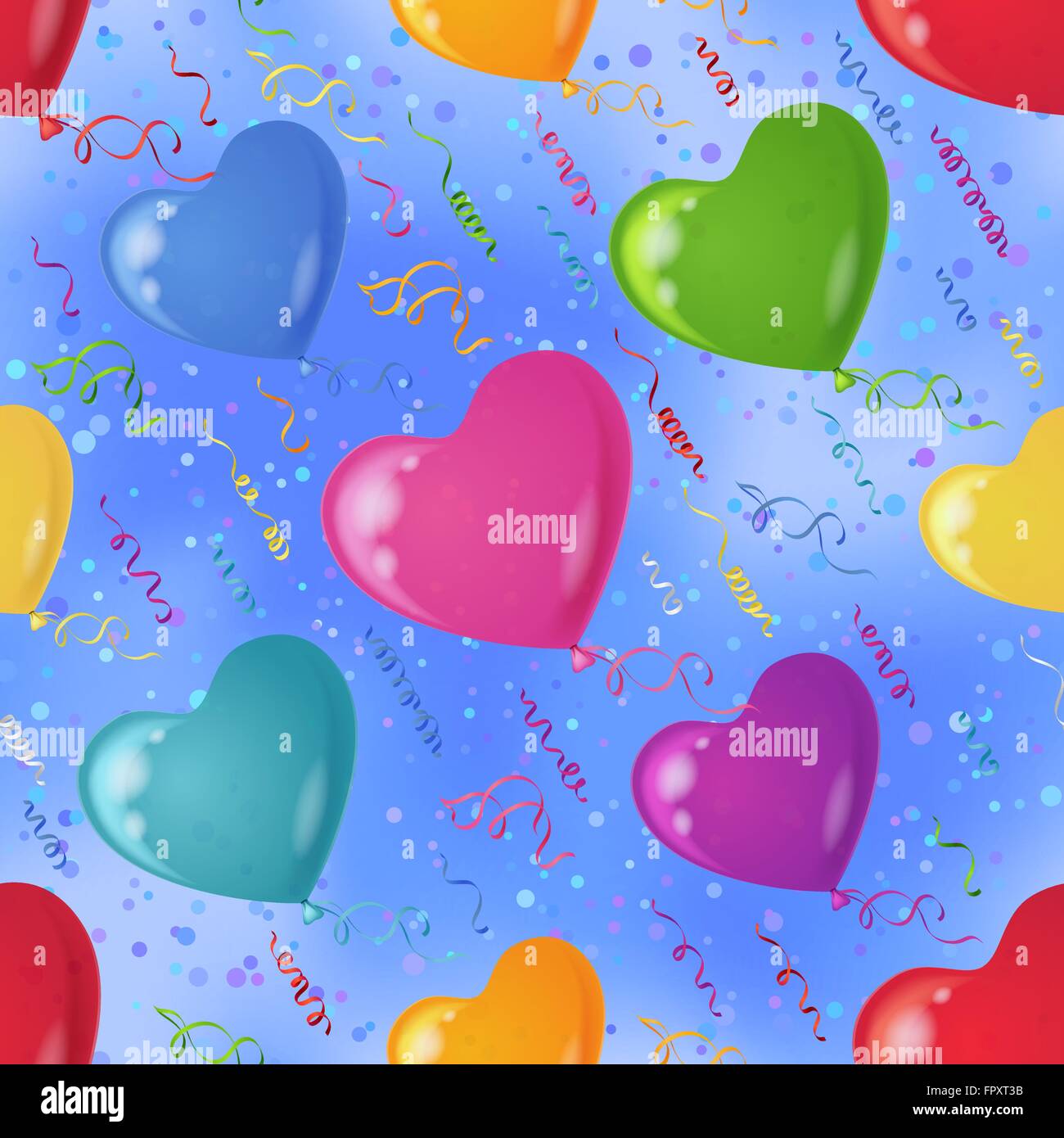 Background with balloon hearts in sky Stock Vector Image & Art - Alamy