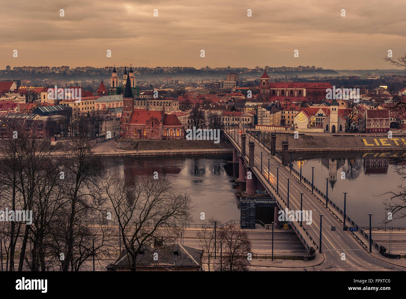 Aerial view kaunas old town hi-res stock photography and images - Alamy