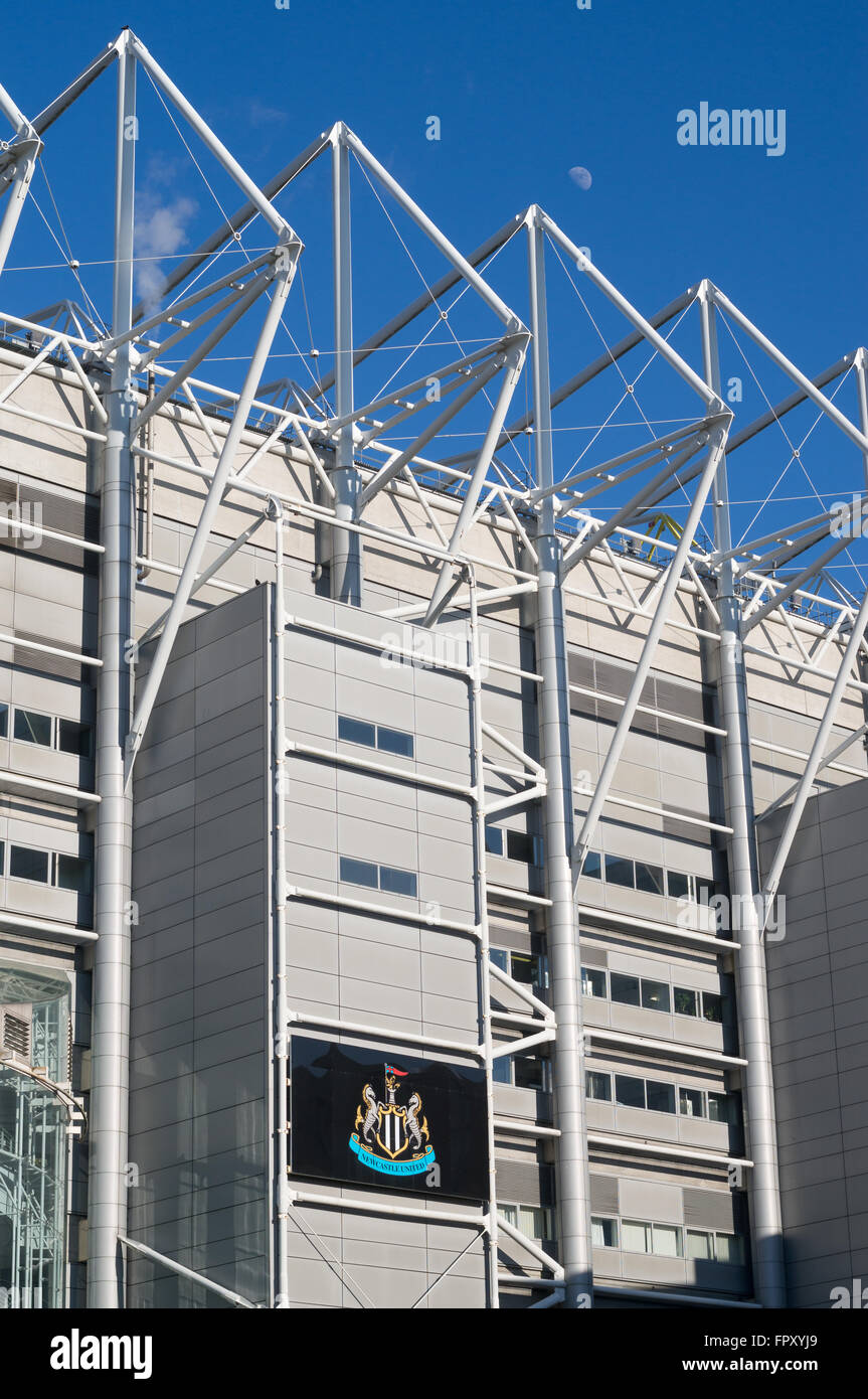 SW facade of St James' Park football stadium, home of Newcastle United ...