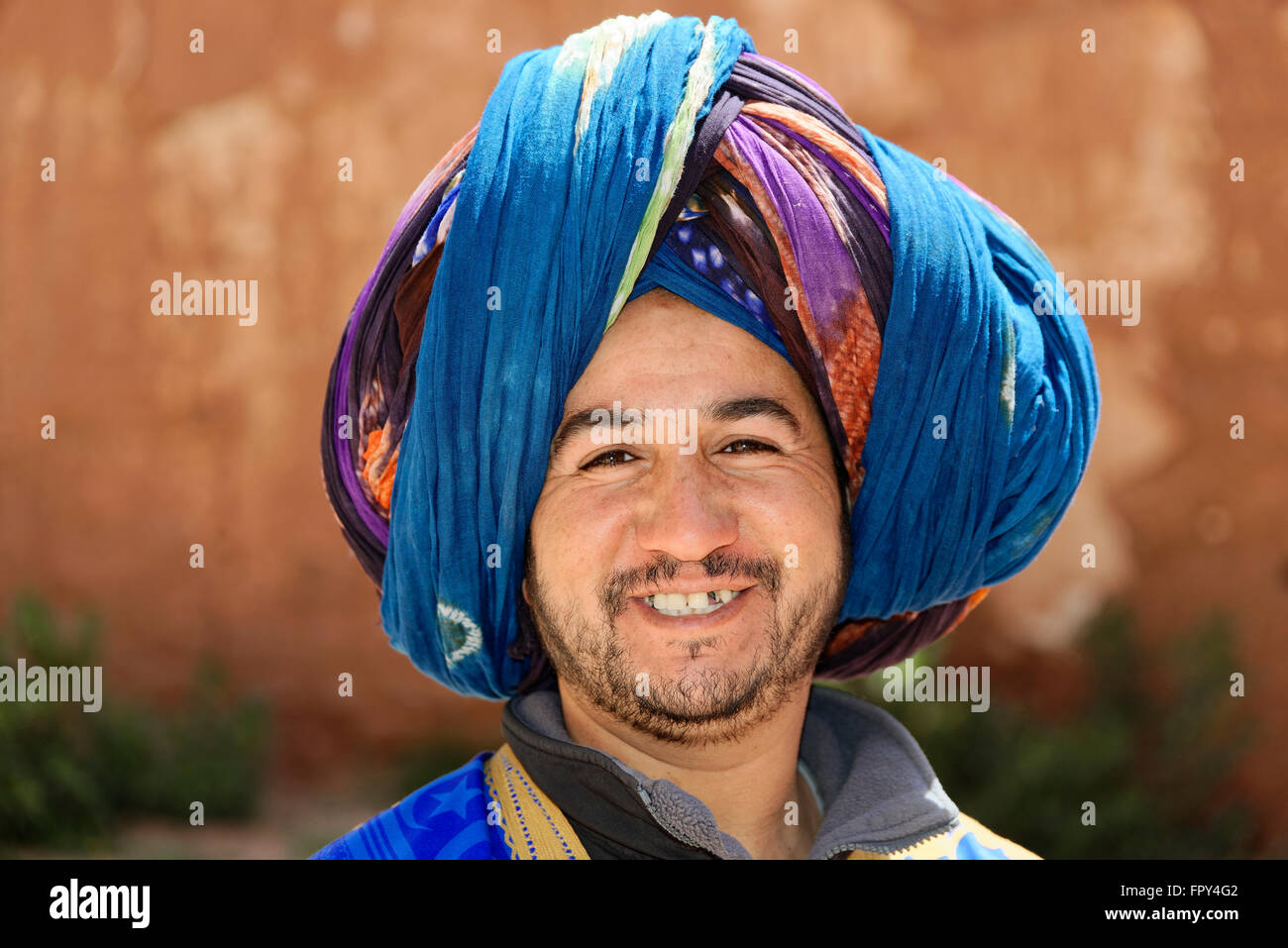 Portrait, Berber, Telouet in the High Atlas, Morocco Stock Photo