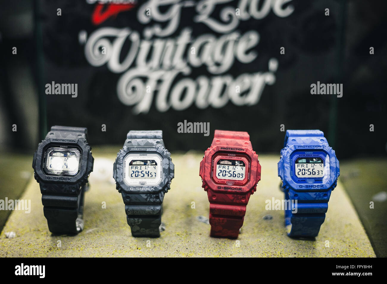MOSCOW - 4 DECEMBER, 2015 : Presentation of collaboration between Casio  G-Shock and Burton brands. Hosted by DJ Chagin of Flammable Beats at  G-Store at Flakon Art Factory Stock Photo - Alamy