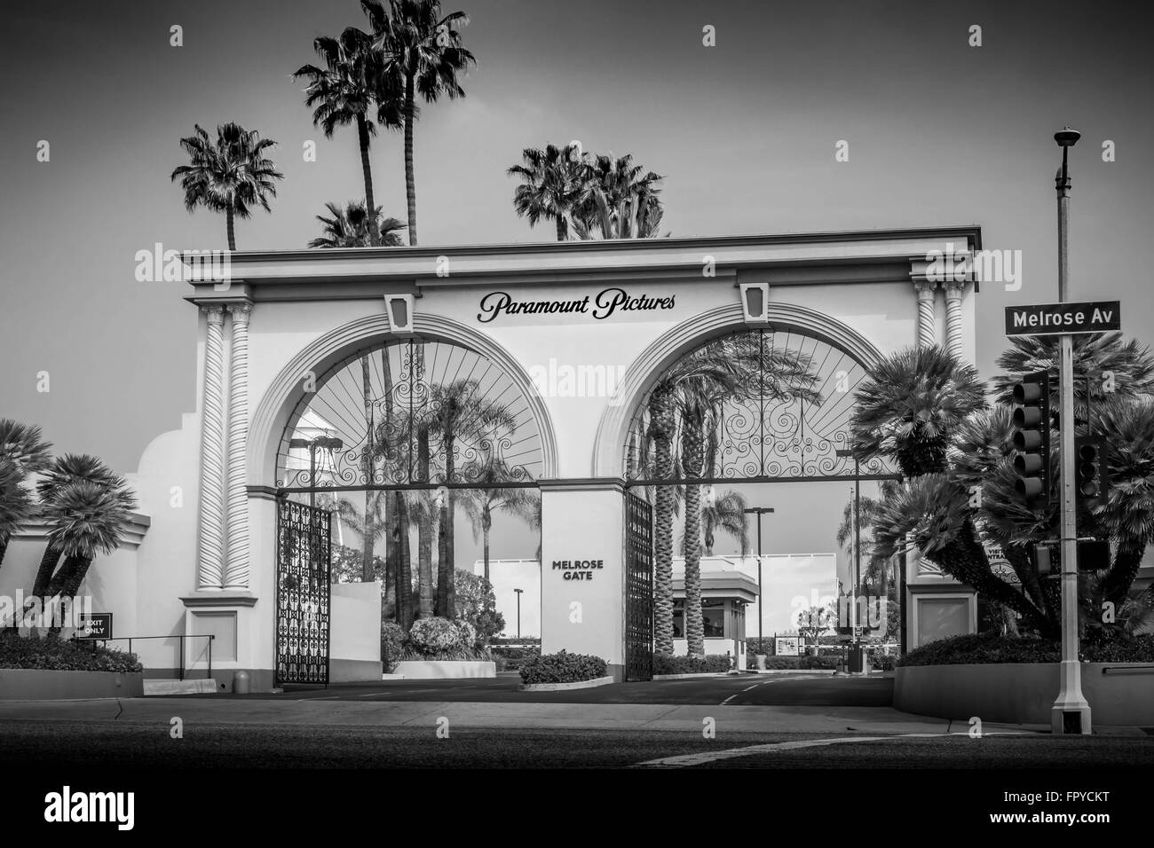 Paramount Pictures, Main Gate Stock Photo Alamy