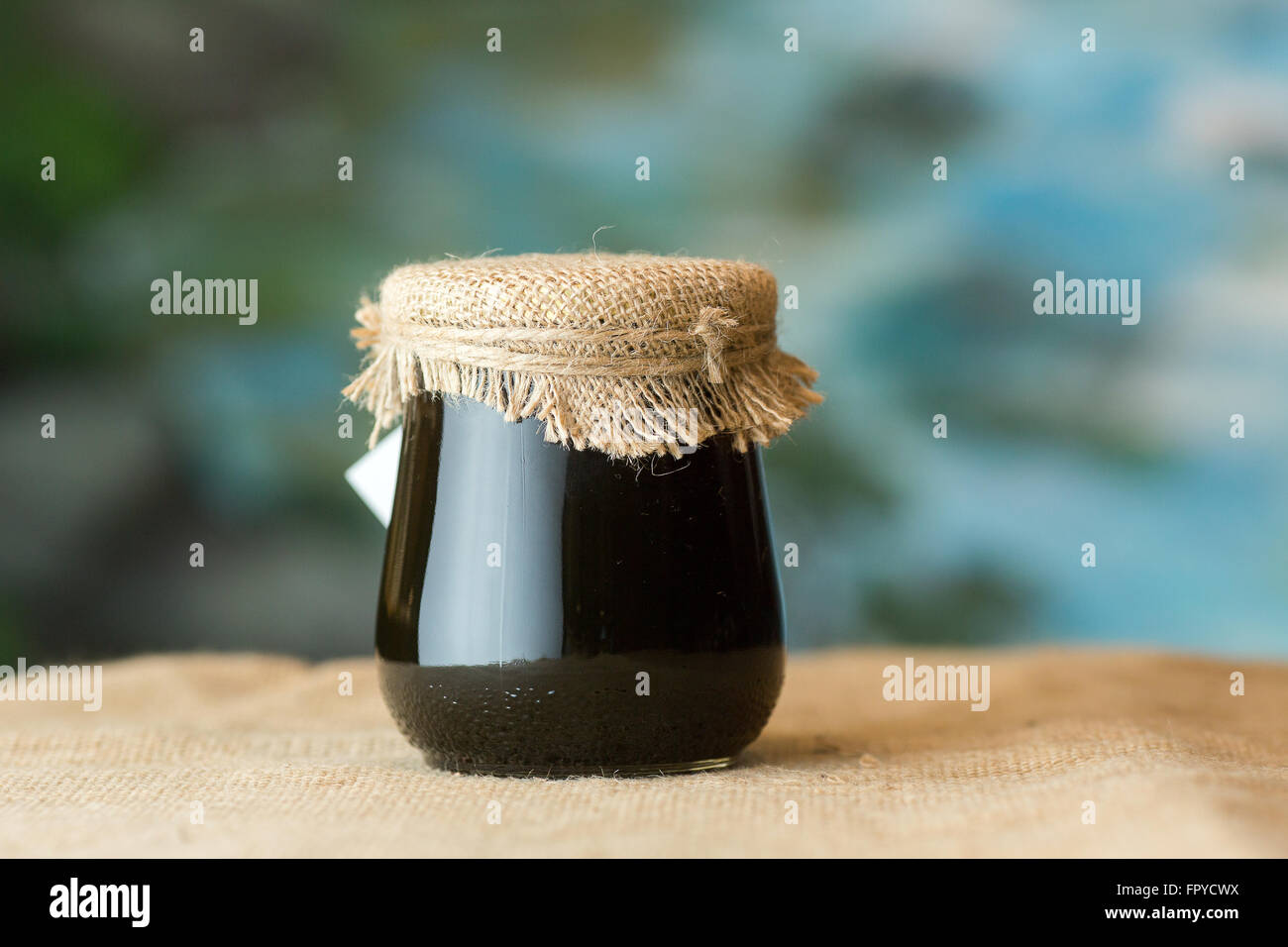 Glass honey jar Stock Photo Alamy