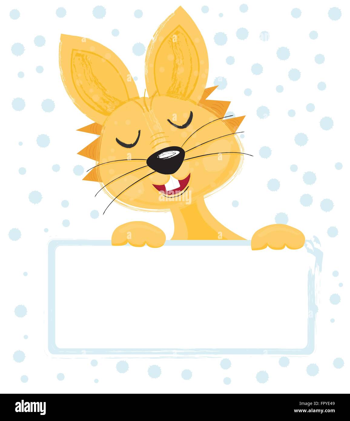 Easter Bunny Isolated on White Background with copy space. Vector ...