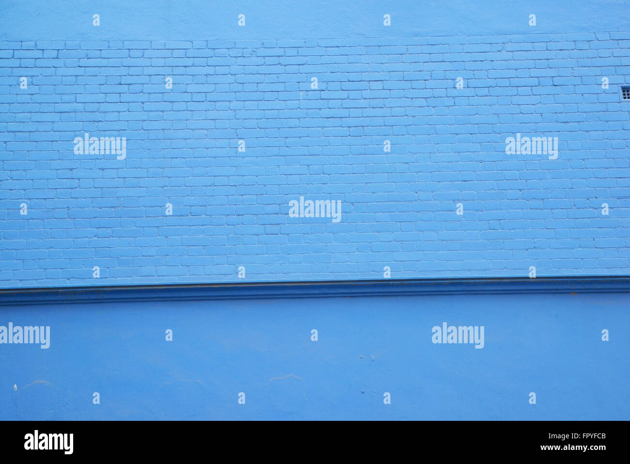 Blue Brick Wall. Stock Photo