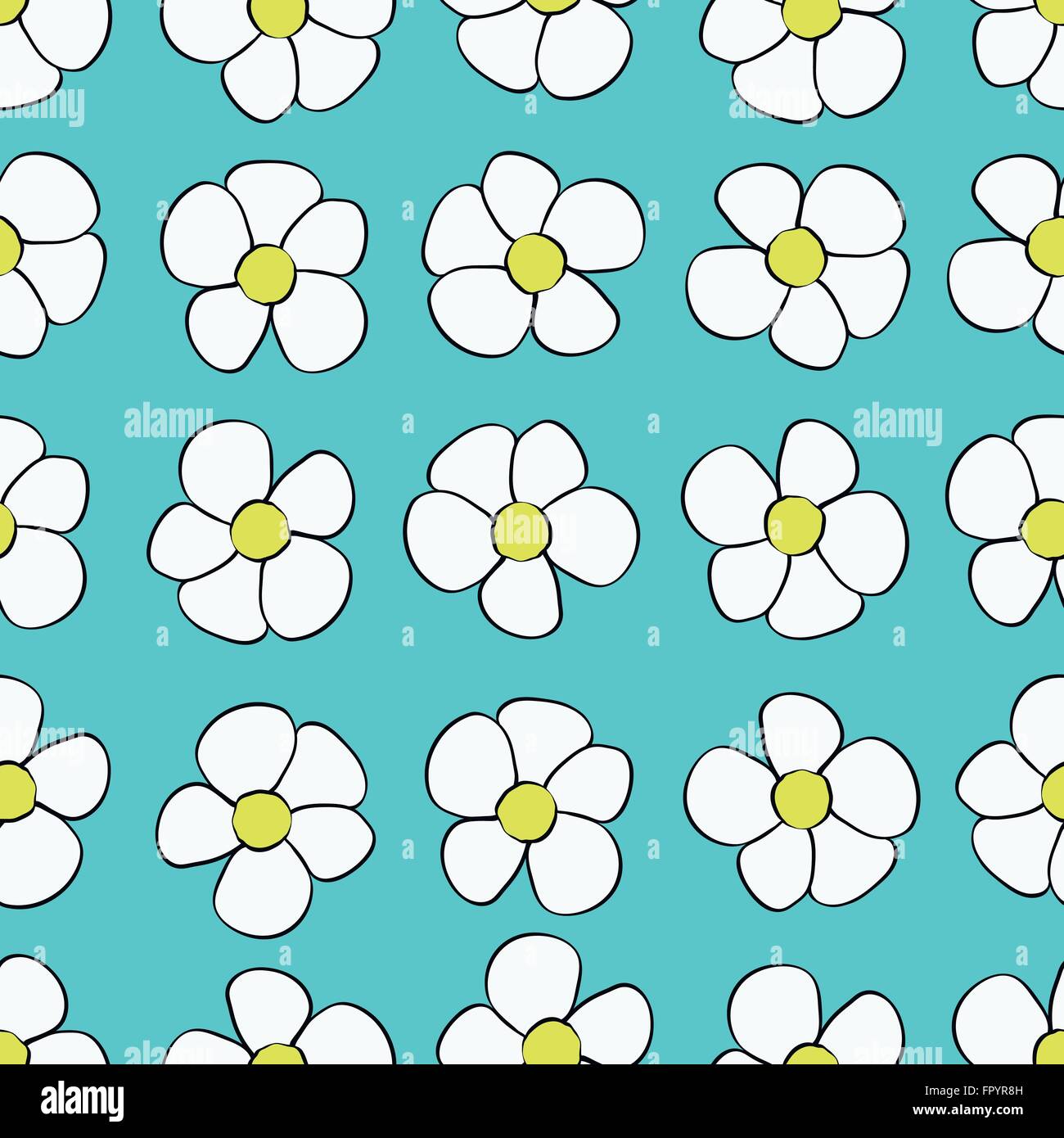 Seamless Abstract Flower Background Pattern Stock Vector Image & Art ...