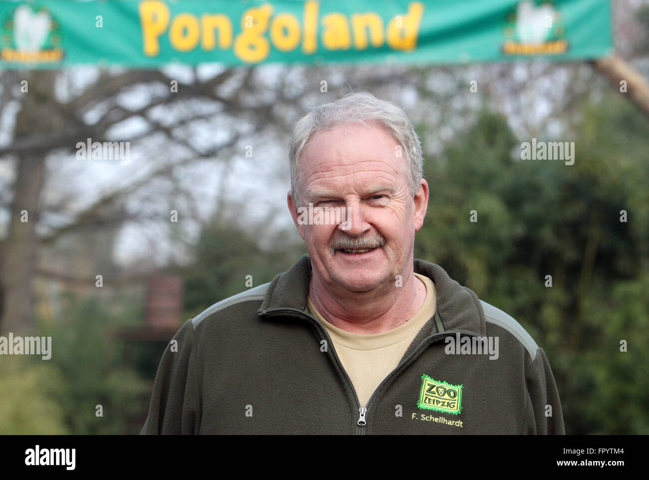 Leiozig, Germany. 08th Mar, 2016. Frank Schellhardt, head of the ape  enclosure Pongoland at the Leipzig zoo in Leiozig, Germany, 08 March 2016.  The research center of the Max Planck Society at