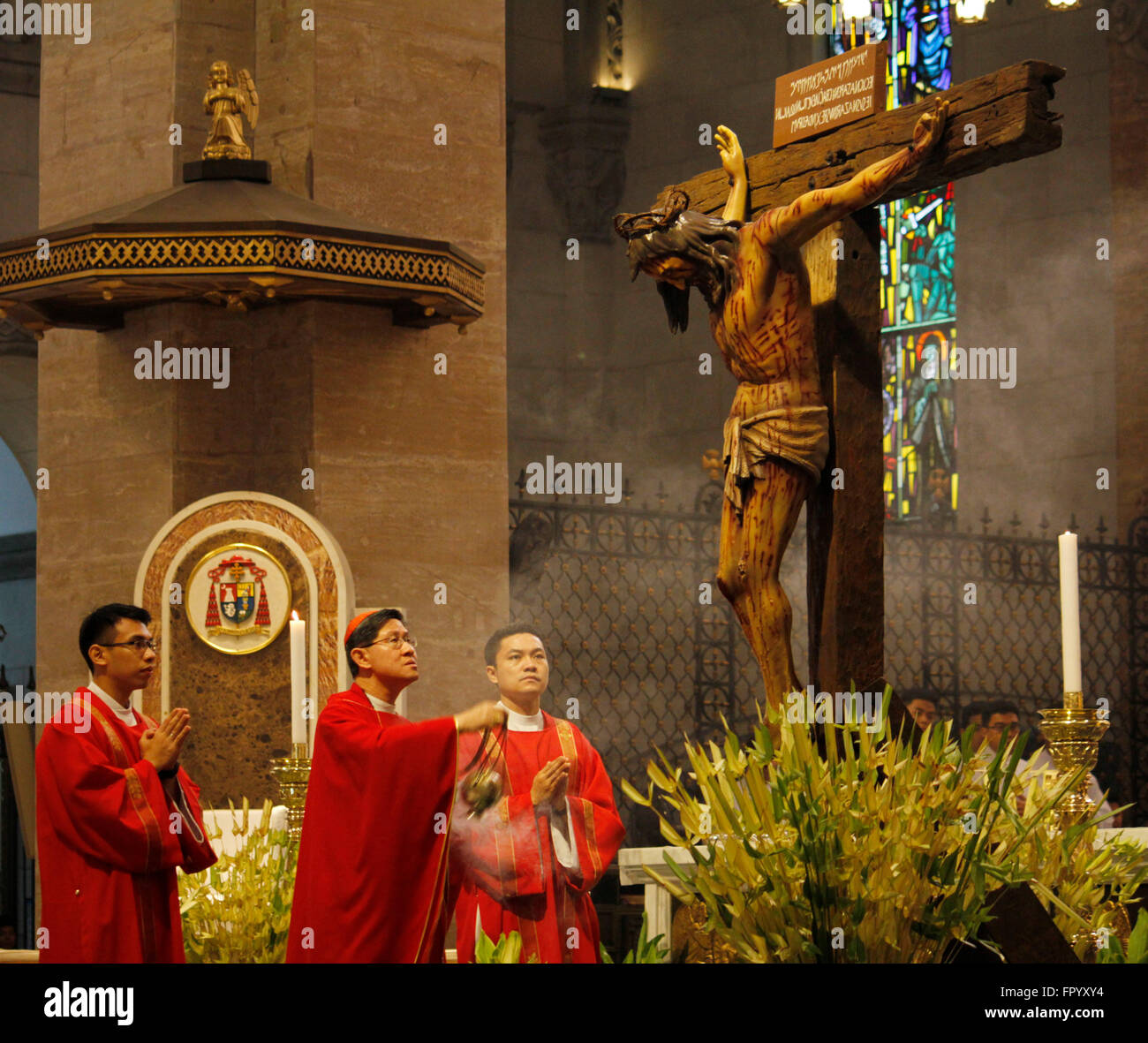 Manila Archbishop Luis Antonio Cardinal Tagle Officiate A Mass During Palm Sunday Celebration At Manila Cathedral Palm Sunday Commemorate The Triumphal Entry Of Christ Into Jerusalem And Also Marks The Beginning Of