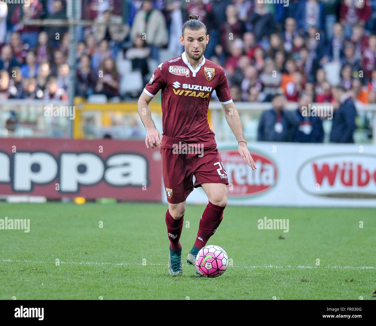 Turin, Italy. 20 March, 2016. Gaston Silva in action during the Serie A football match between Torino FC and Juventus FC at Olympic stadium in Turin, Italy. Credit:  Nicolò Campo/Alamy Live News Stock Photo