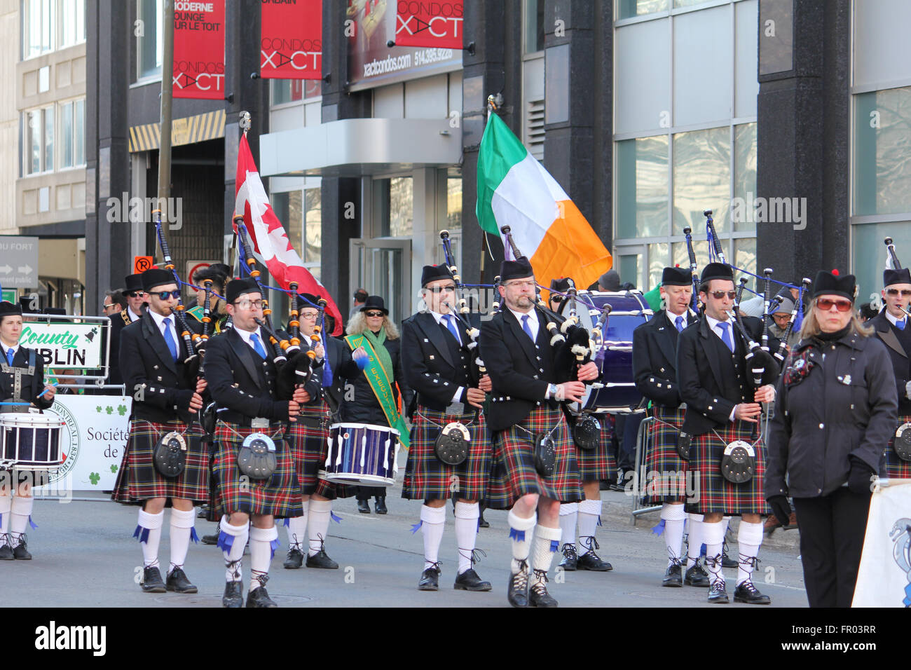 Montreal, Canada. 20th March, 2016. St. Patrick’s Day Parade. Credit:  Ali Alshammasi/Alamy Live News - Stock Image