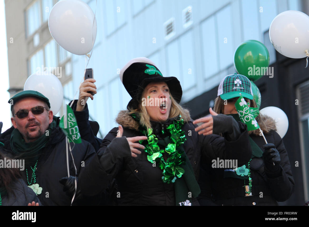 Montreal, Canada. 20th March, 2016. St. Patrick’s Day Parade. Credit:  Ali Alshammasi/Alamy Live News - Stock Image