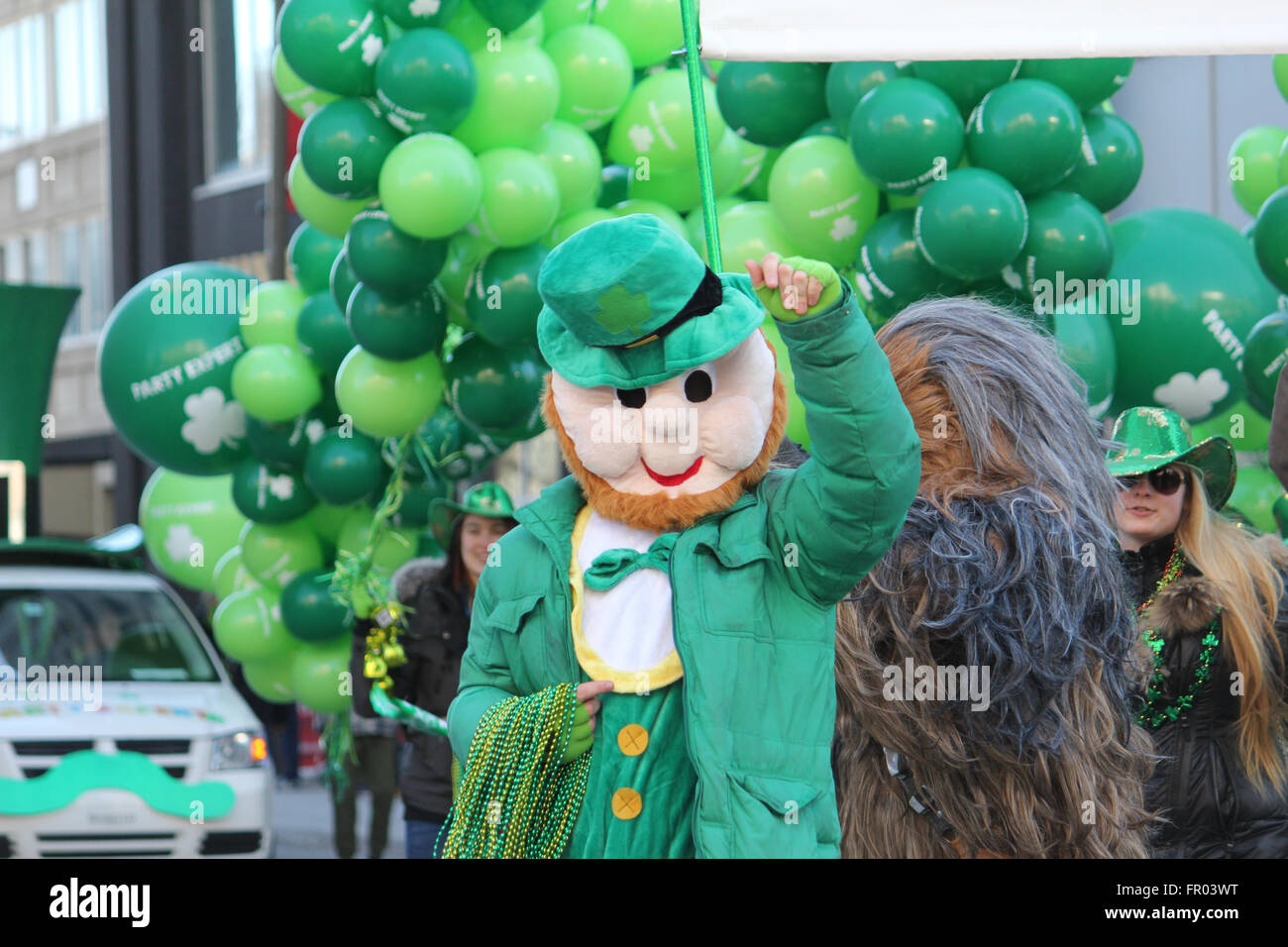 Montreal, Canada. 20th March, 2016. St. Patrick’s Day Parade. Credit:  Ali Alshammasi/Alamy Live News - Stock Image