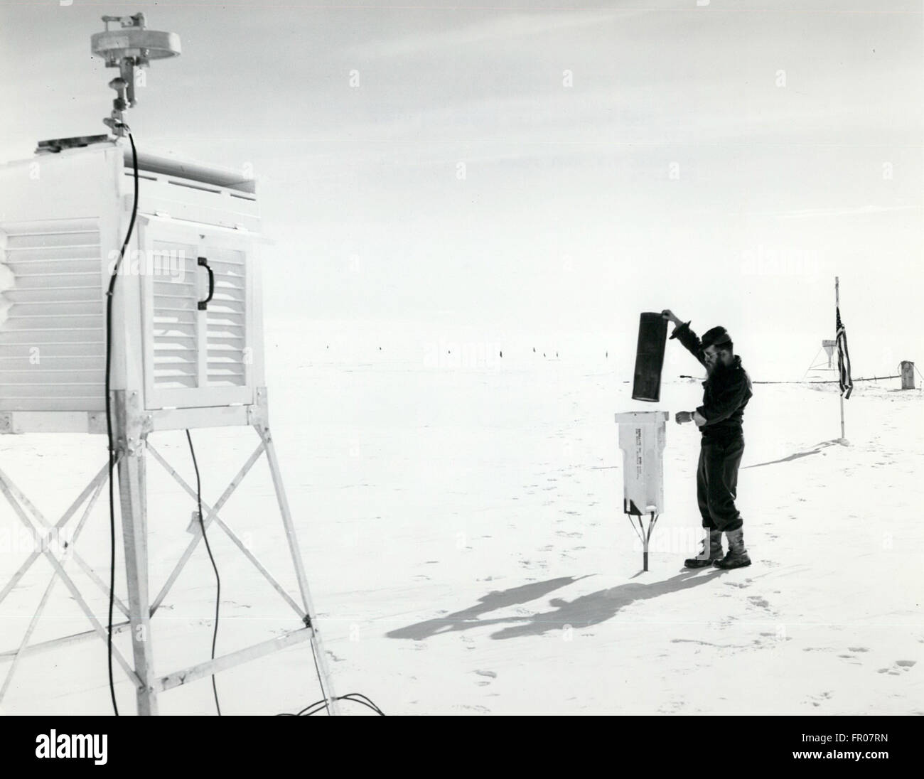 Dec 18, 1956 Antarctica A civilian weather observer Is shown