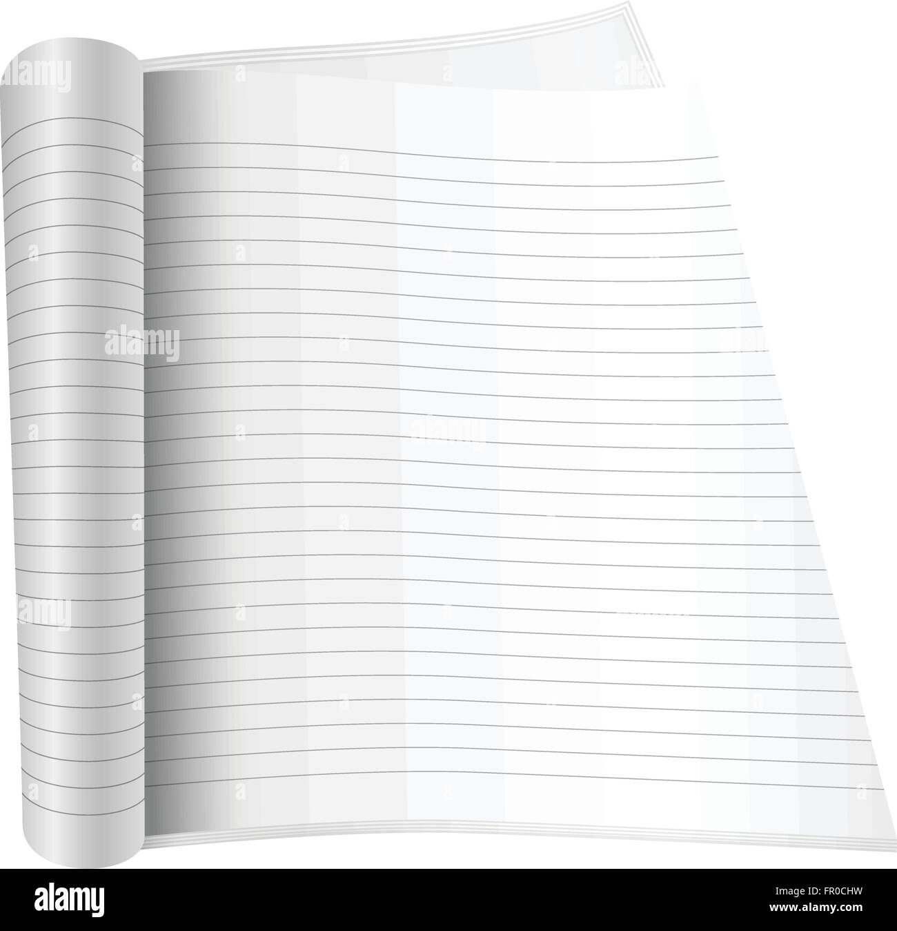 Blank notepad on a white background Stock Vector Image & Art Alamy