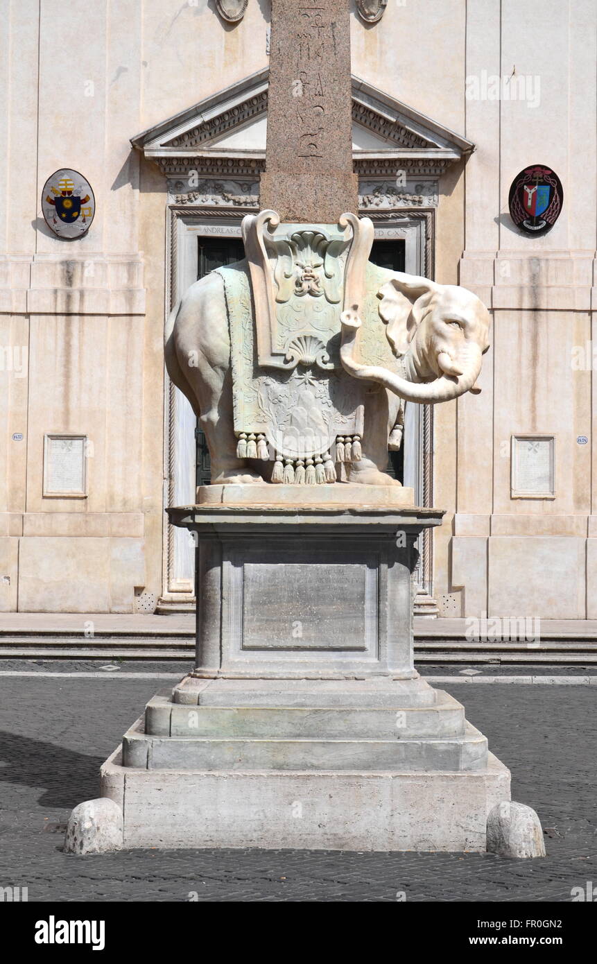 Piazza della minerva and elephant statue hi-res stock photography and ...