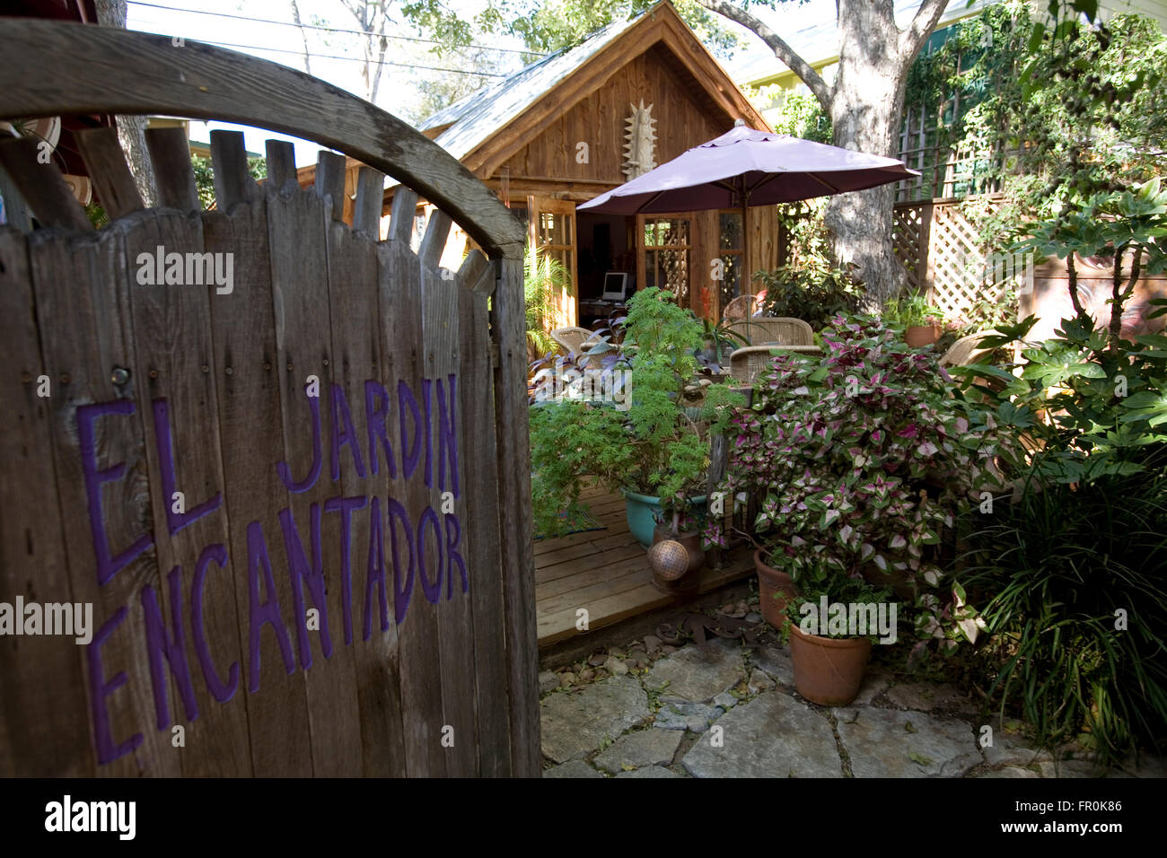"Enchanted Garden" at a home in Austin, Texas Stock Photo Alamy