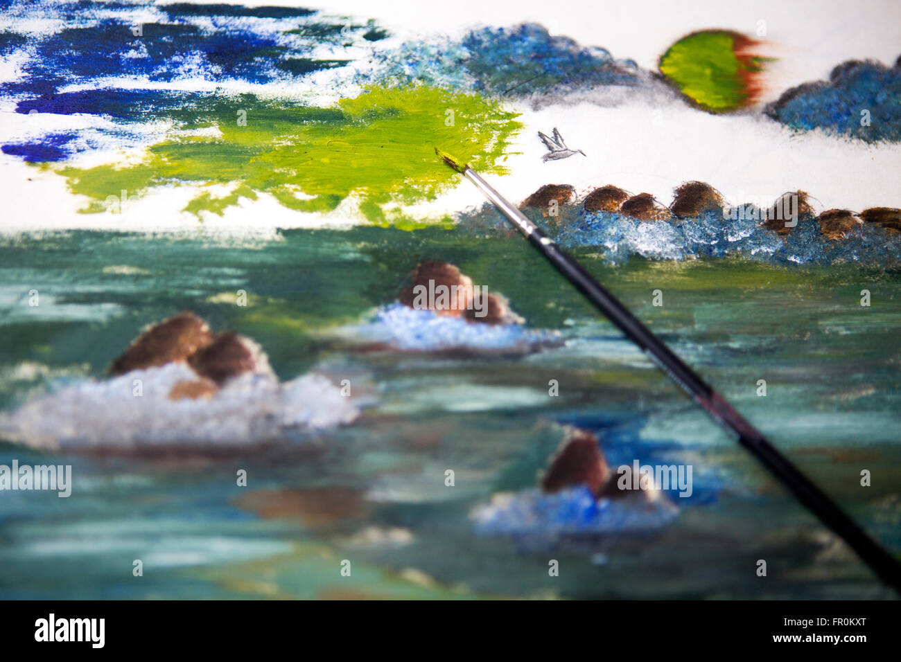Colorful landscape painting hi-res stock photography and images - Alamy