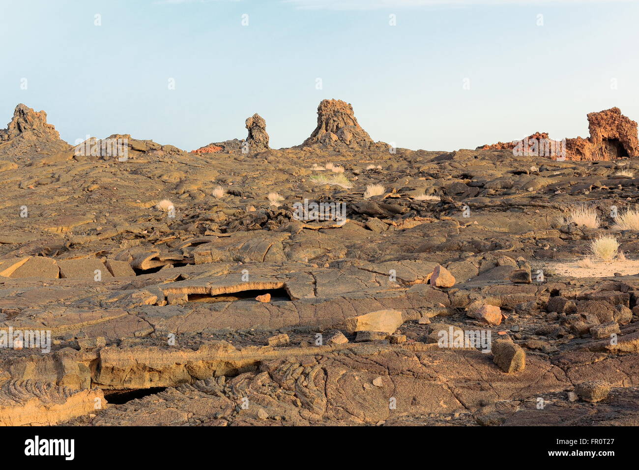 Volcanic dry barren land of Danakil desertway down to Dodonbase camp