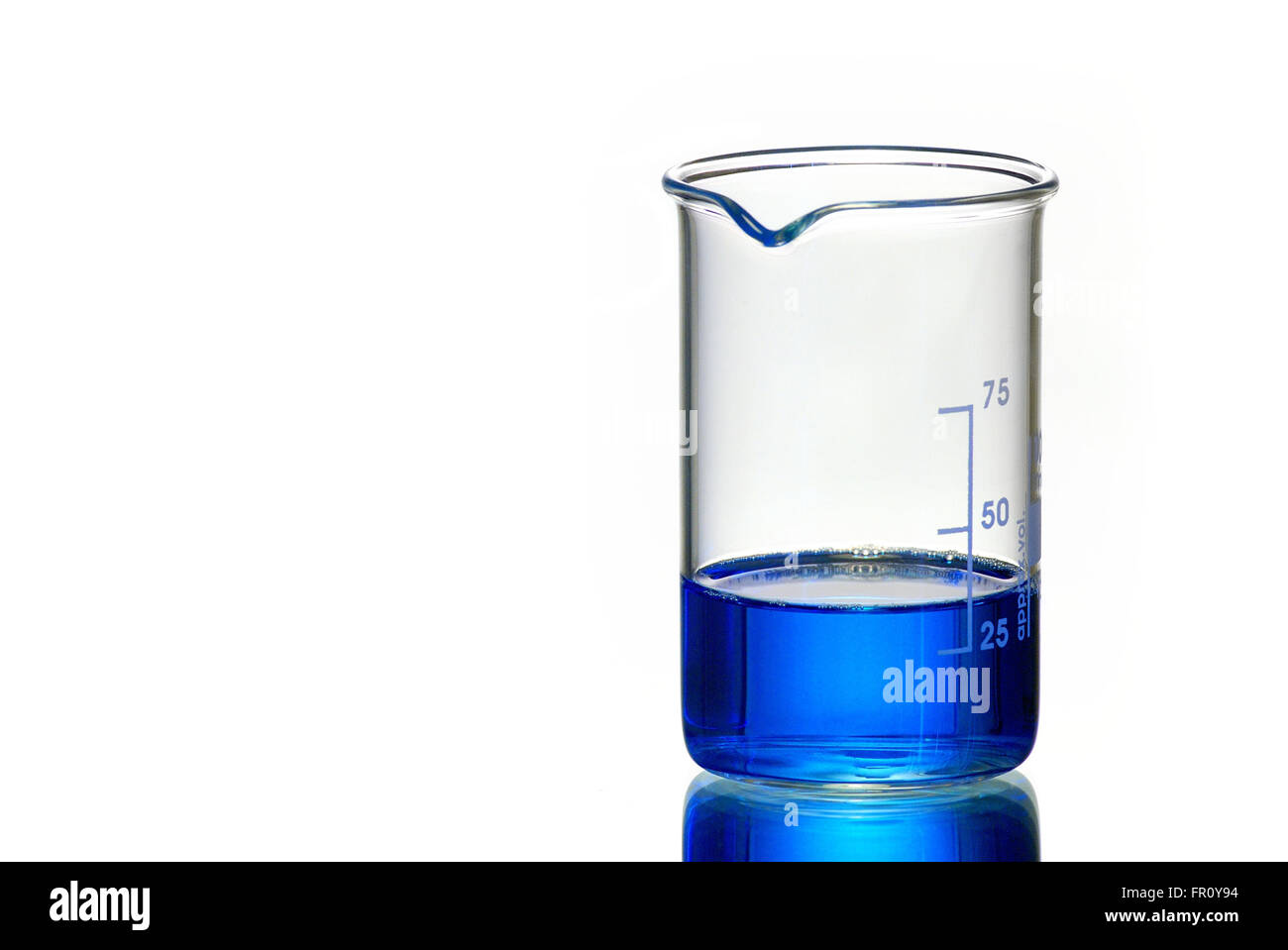 Isolated Beaker with Blue Chemical Stock Photo Alamy