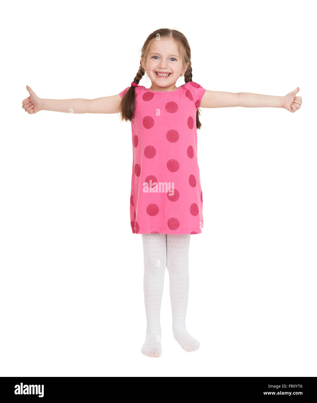 Girl child portrait in red dress Stock Photo - Alamy