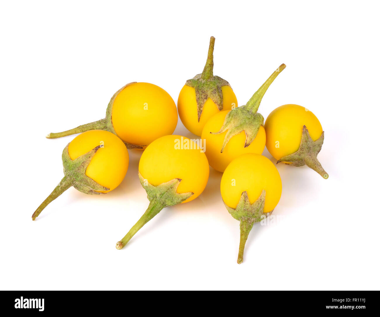 yellow eggplant on white background Stock Photo Alamy