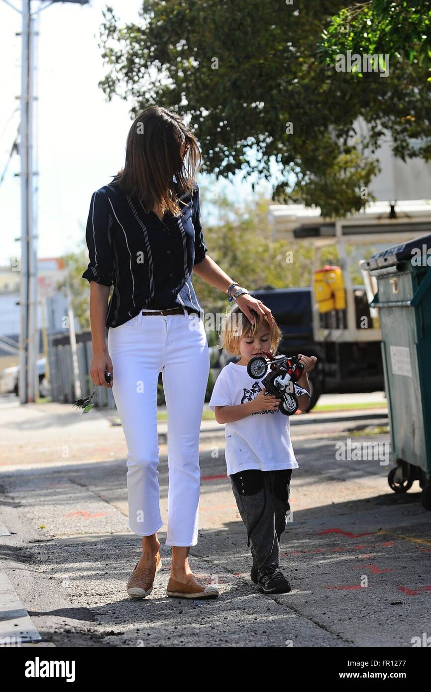 Alessandra Ambrosio pick up her son Featuring Alessandra Ambrosio