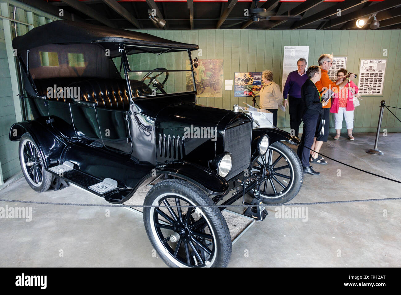 Fort Ft. Myers Florida,Thomas Edison & Henry Ford Winter Estates,historical museum,car exhibit,Model T Phaeton,FL160209057 Stock Photo