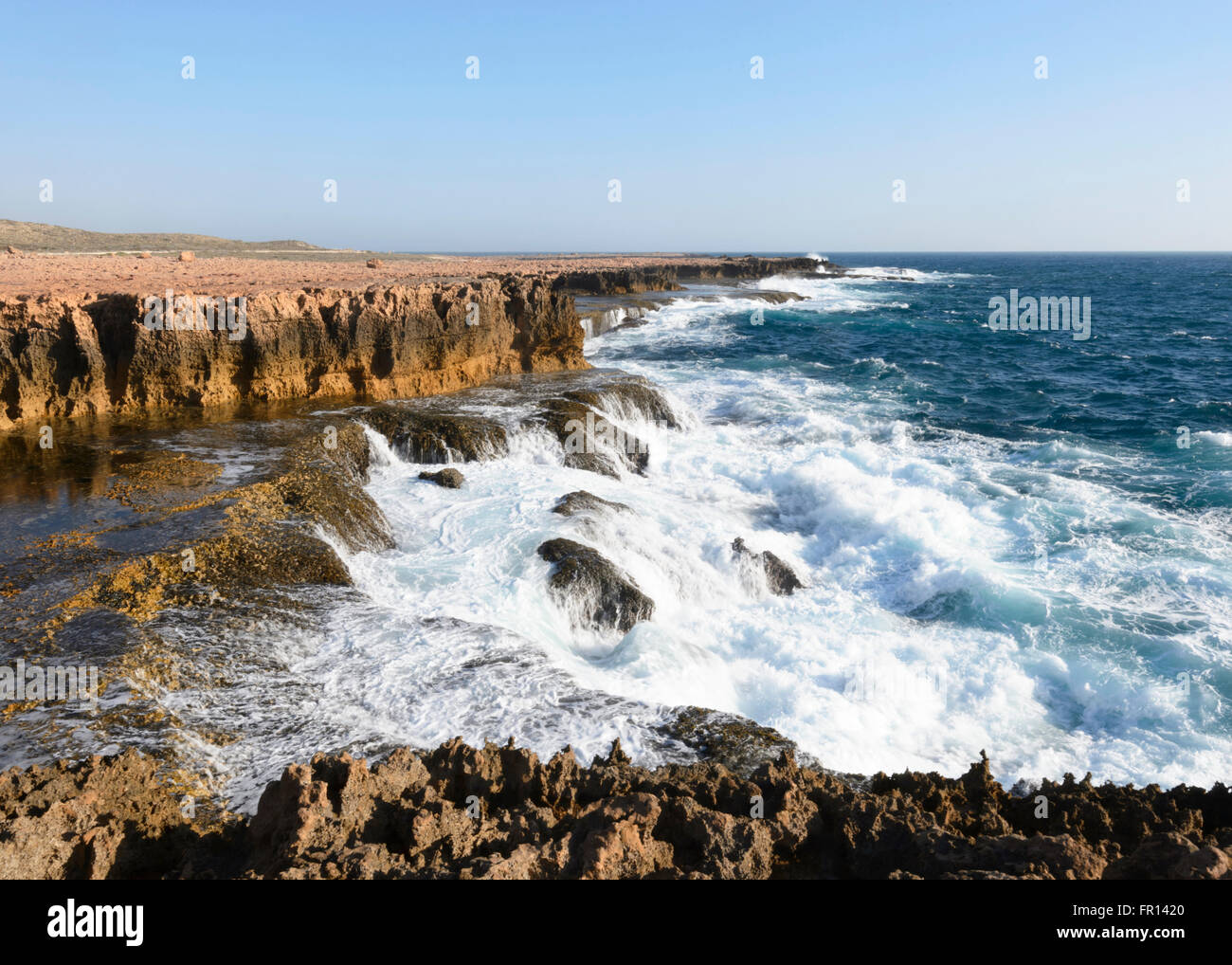 Point Quobba, near Carnarvon, Coral Coast, Gascoyne Region, Western Australia Stock Photo
