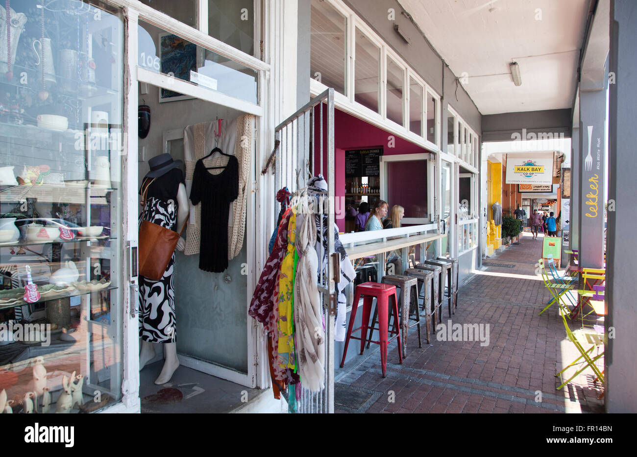 Kalk Bay Strip of Shops on Main Road Kalk Bay Western Cape South