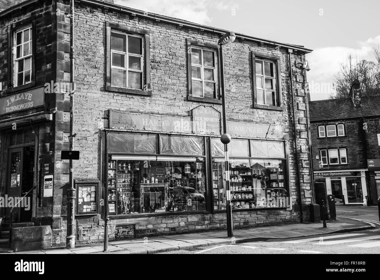 the old shopping village of Holmfirth Yorkshire Ray Boswell Stock Photo