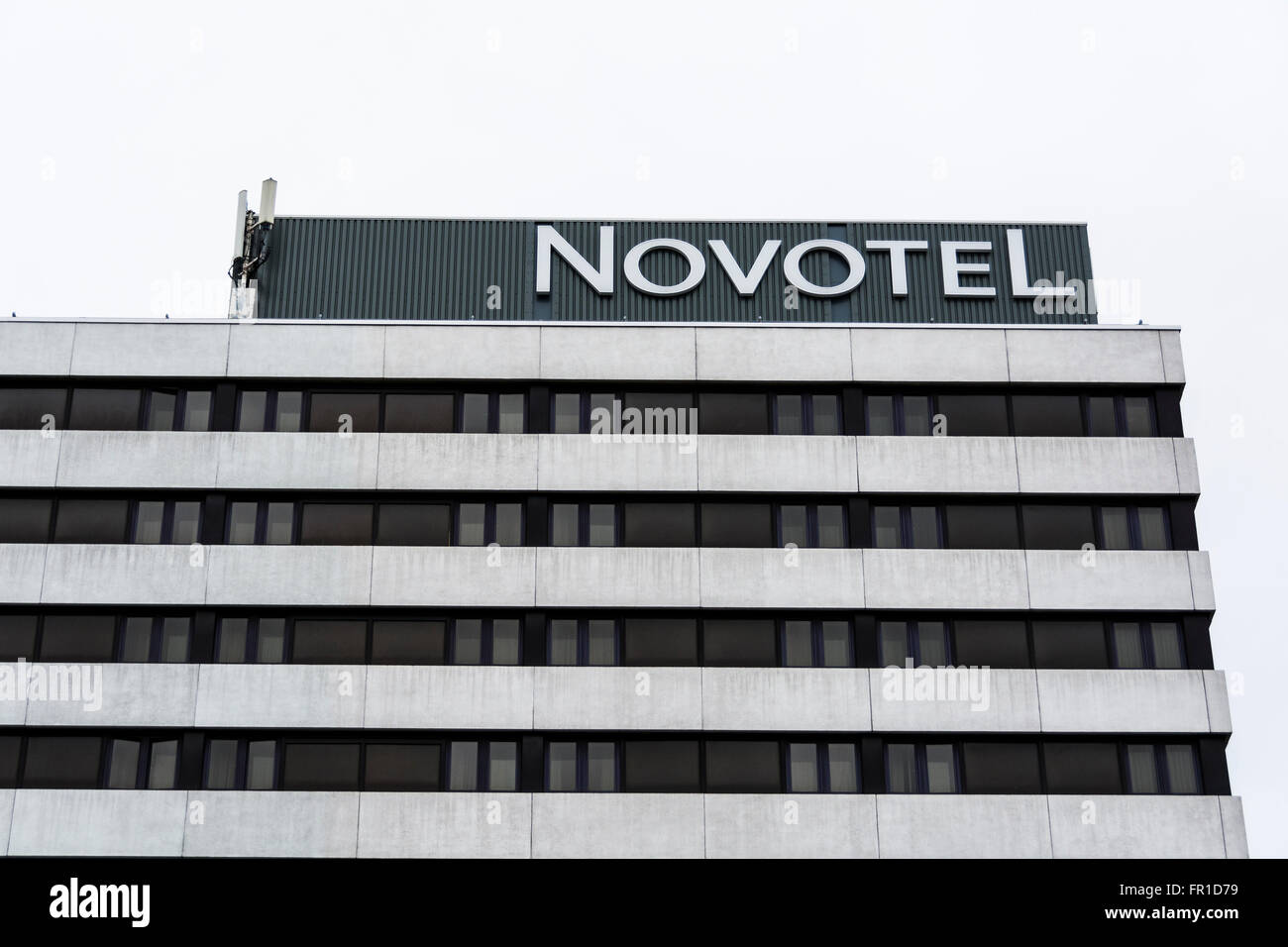 Hotel Novotel London West next to Hammersmith flyover in Hammersmith, west London, UK Stock Photo