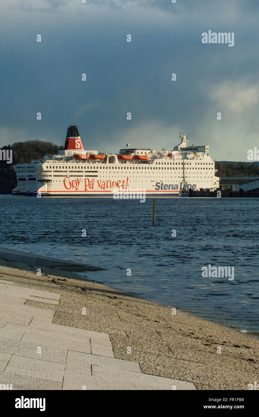 Stena line ferry cruise Oslo Norway Stock Photo