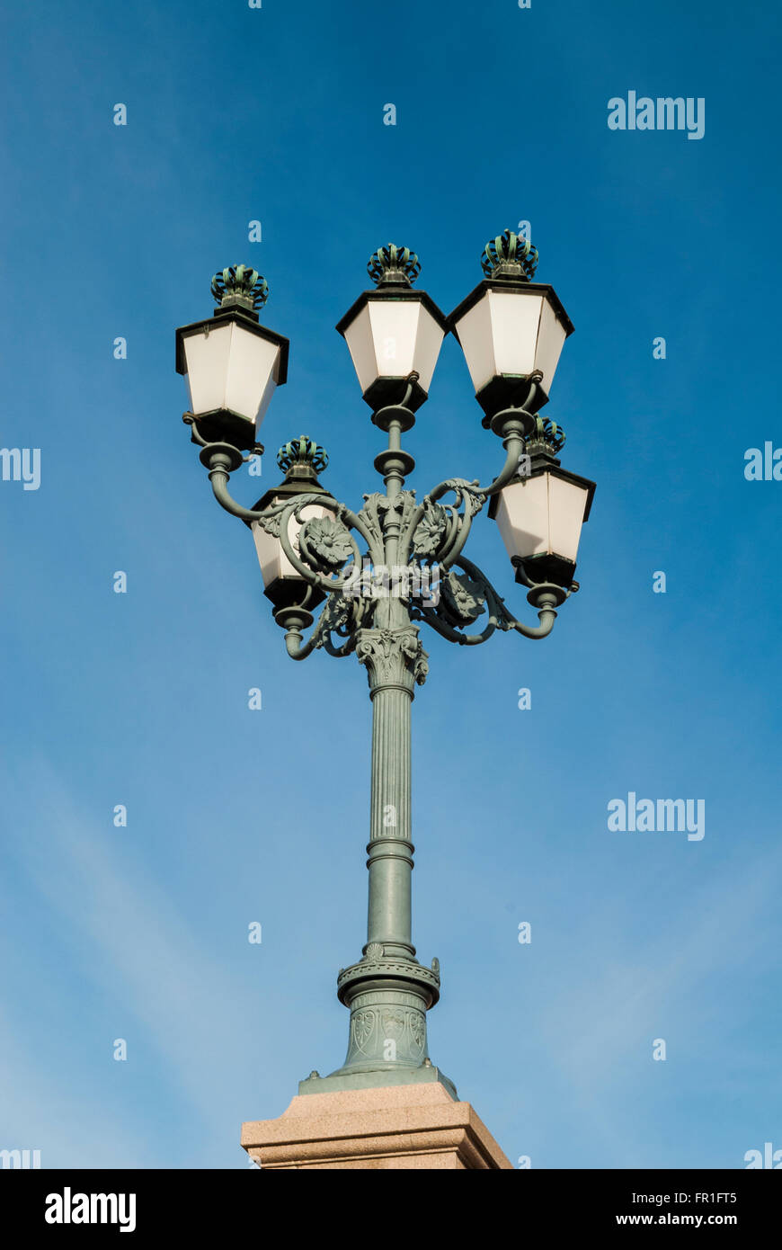 Lamppost outside the Royal Castle of Norway Stock Photo