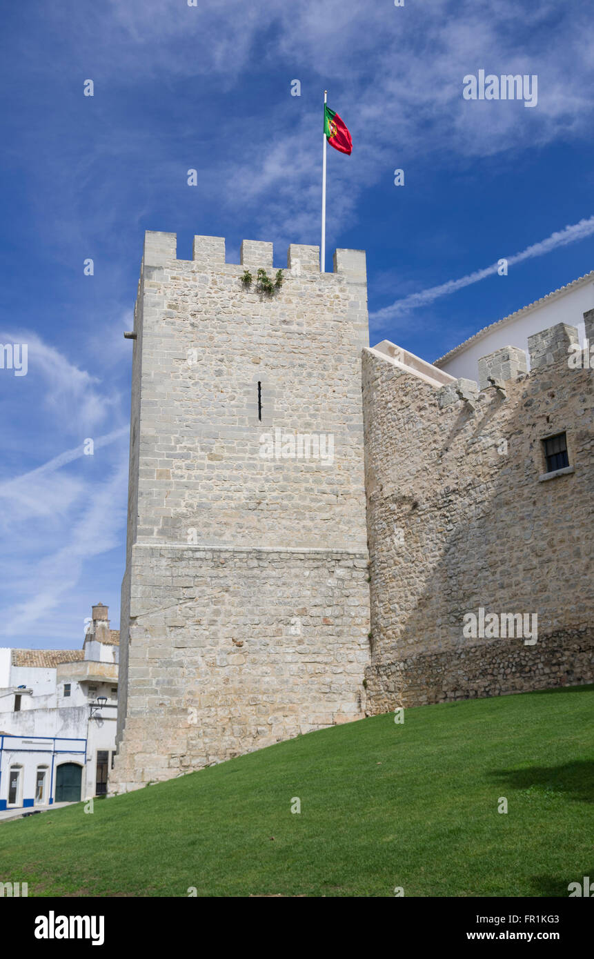Castle, Loule, Algarve, south Portugal, Europe, city center, portuguese, touristic place, tourism, horizontal, outdoor, outside Stock Photo