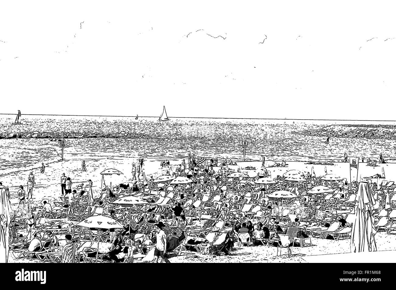 Gordon beach tel aviv Black and White Stock Photos & Images - Alamy