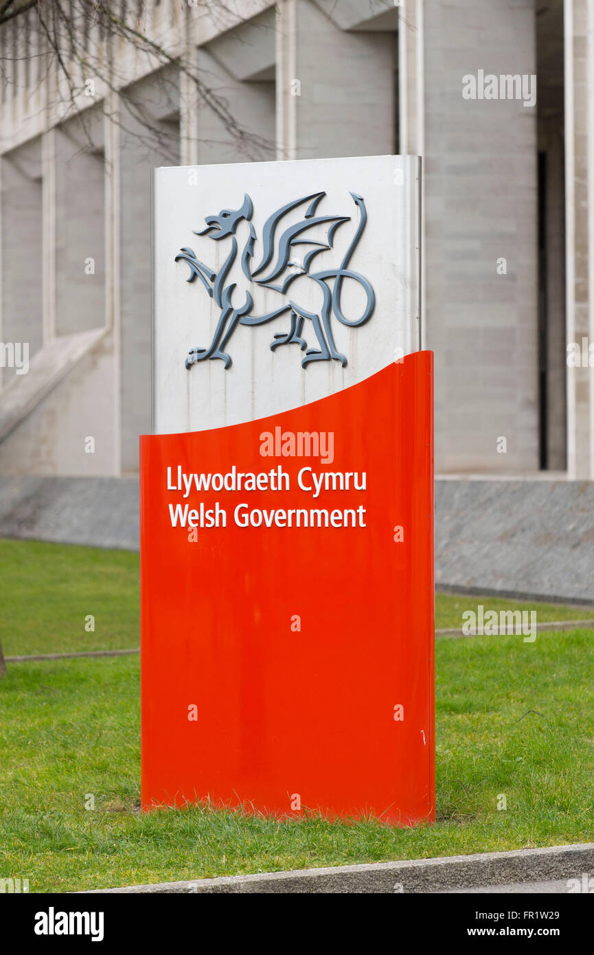 Welsh Government offices on Cathays Park, Cardiff, South Wales. Stock Photo