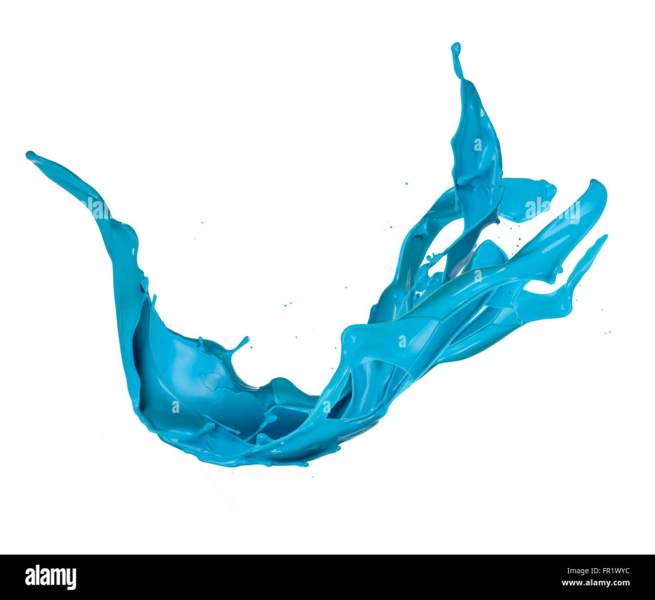 Blue paint splash, isolated on white background Stock Photo - Alamy