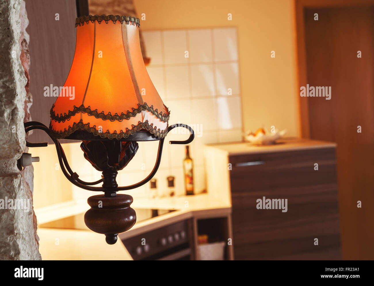 lamp on a kitchen Stock Photo Alamy