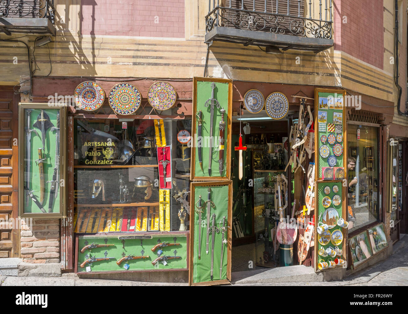 Facade shop typical products and souvenirs.Toledo,Spain Stock Photo Alamy