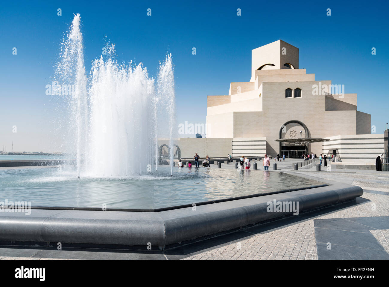 View of Museum of Islamic Art in Doha Qatar Stock Photo