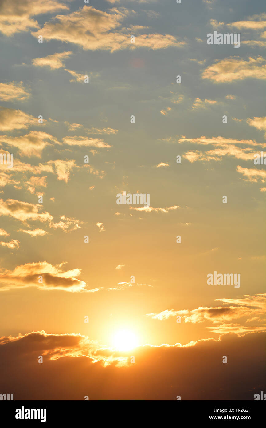 Fiery orange sunset sky. Beautiful sky Stock Photo - Alamy