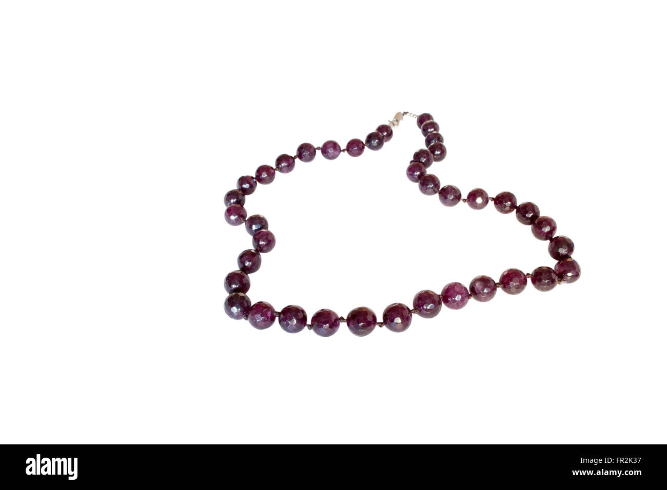 beads of amethyst.  Isolate on white background Stock Photo