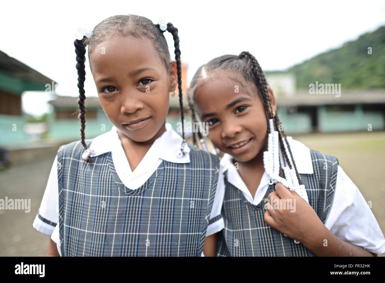 Colombian children in a classroom. Stock Photo