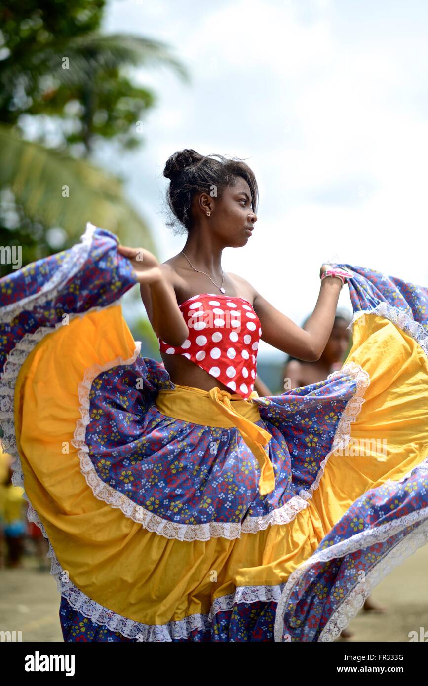 Dancer Woman From Colombia In Traditional Costume Stock Photo | My XXX ...