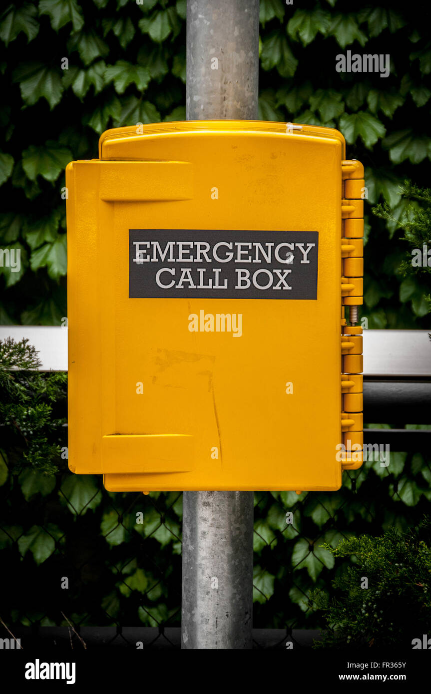 Emergency Call Box, New York City, USA Stock Photo Alamy