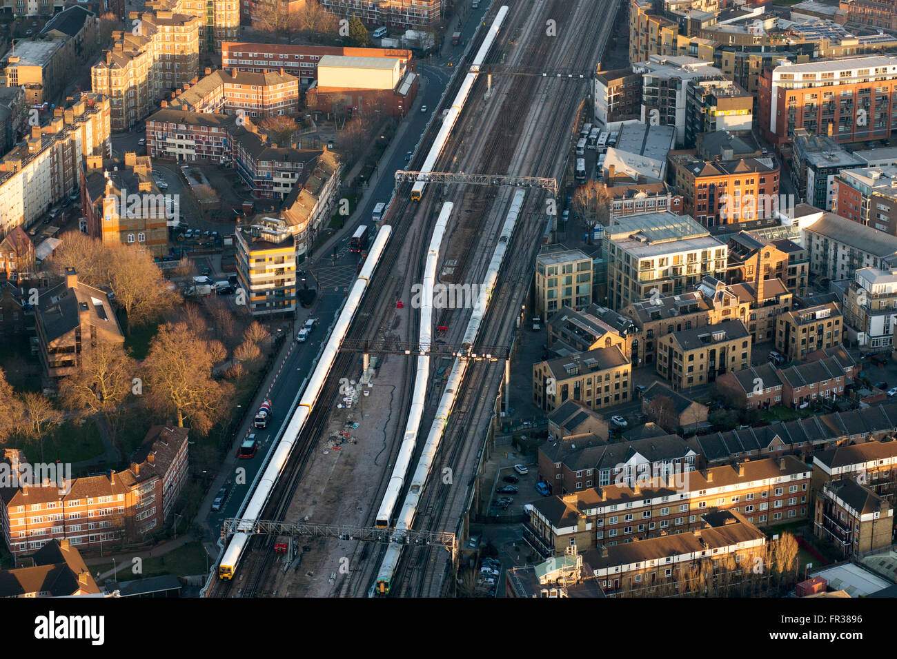 London Bridge Station aerial View, Southwark aerial view Stock Photo ...