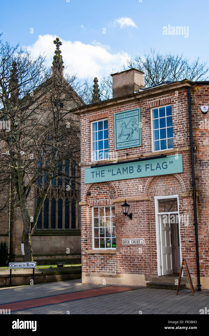 The Lamb and Flag pub, Church Row, Leeds, West Yorkshire, England Stock Photo