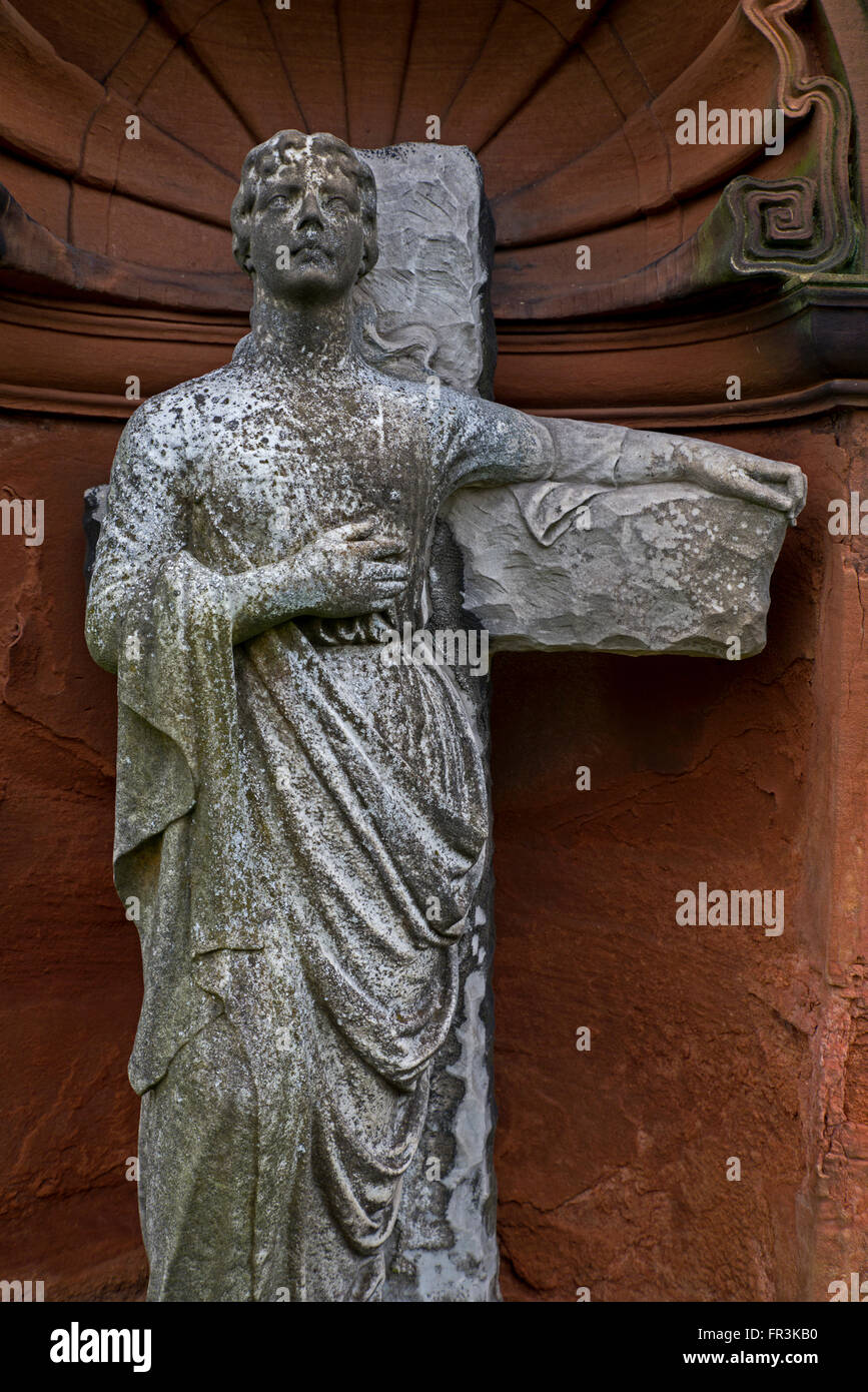 Detail from the McCulloch-Murray monument by Thomas P. Marwick (1886) in Morningside Cemetery, Edinburgh. Stock Photo